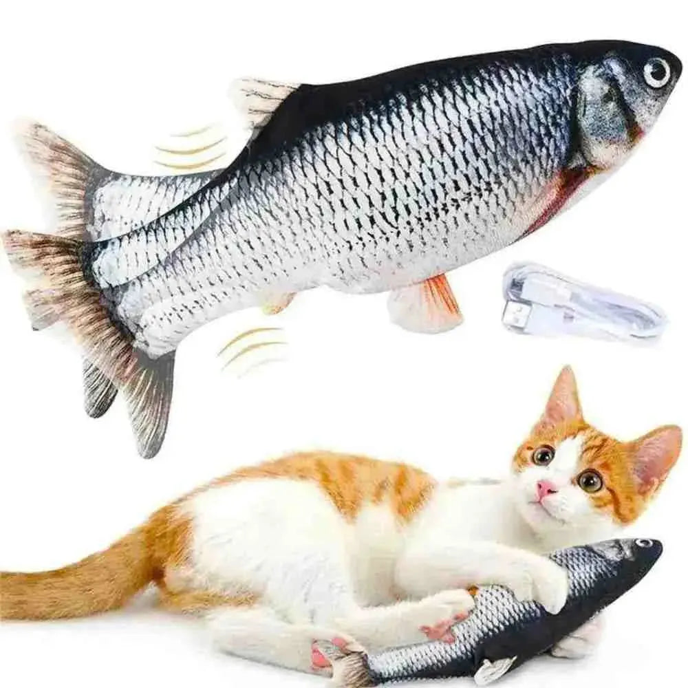 Brinquedo Interativo Peixe Elétrico com Usb para Cães e Gatos - Mundo Animalito