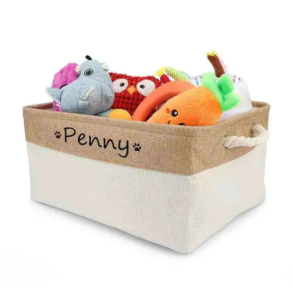 Caixa de Brinquedos Personalizada com Nome para Pets - Mundo Animalito