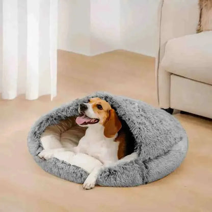 Cama com Cobertor para Cachorros e Gatos de Algodão - Mundo Animalito