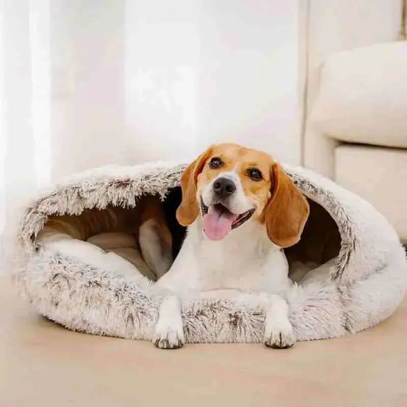 Cama com Cobertor para Cachorros e Gatos de Algodão - Mundo Animalito