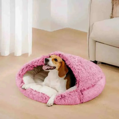 Cama com Cobertor para Cachorros e Gatos de Algodão - Mundo Animalito