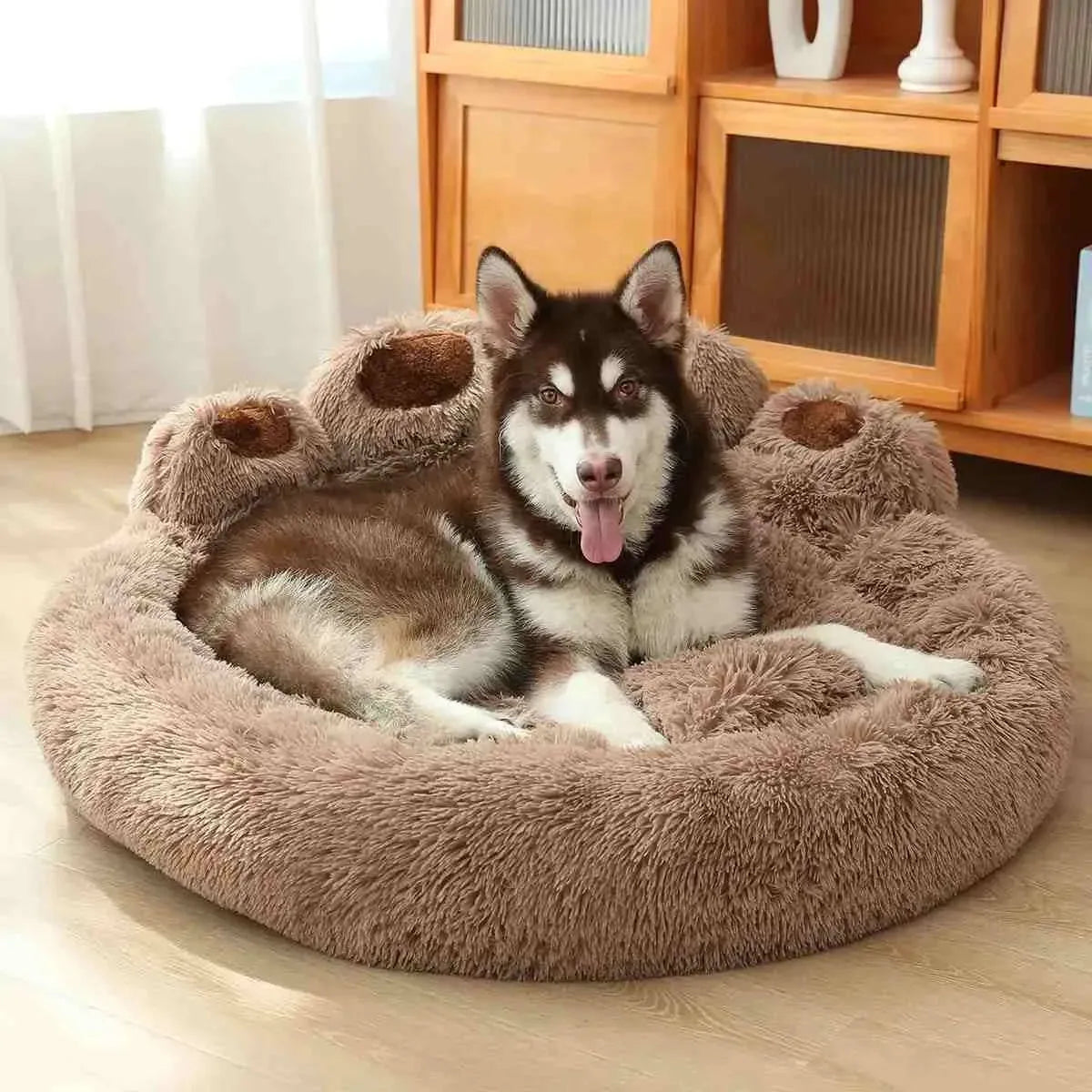 Cama Nuvem Para Pets com 4 Patas, Lavável, Calmante e Anti Ansiedade