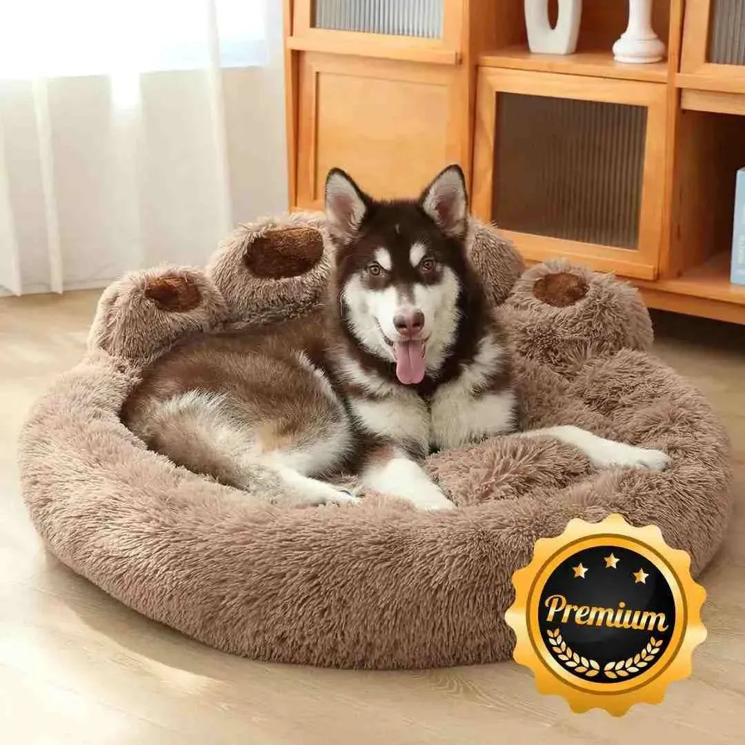 Cama Nuvem Para Pets com 4 Patas Lavável Calmante e Anti Ansiedade - Marrom / P - Até 5Kg - Cama Nuvem Calmante