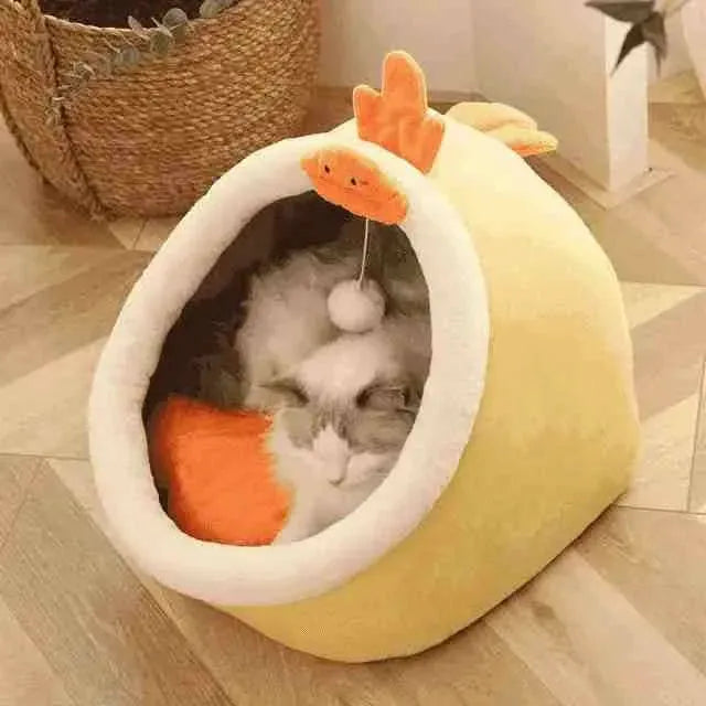 Cama Para Gatos Iglu Super Aconchegante - Mundo Animalito