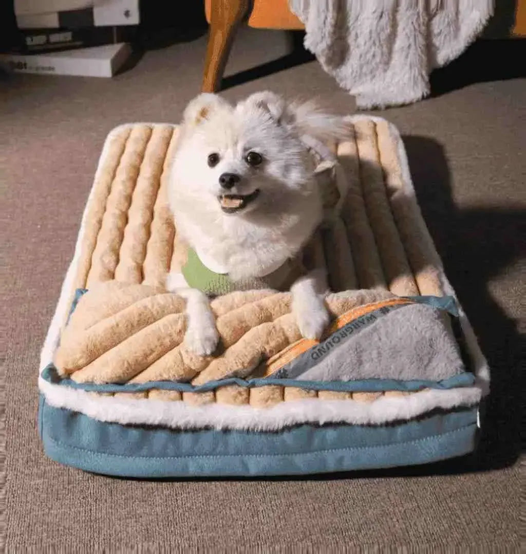 Cama para Pets Lavável Com Zíper e Travesseiro Removível - Mundo Animalito