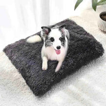 Cama Peluciada Nuvem Retangular com Zíper para Cachorros e Gatos - Mundo Animalito