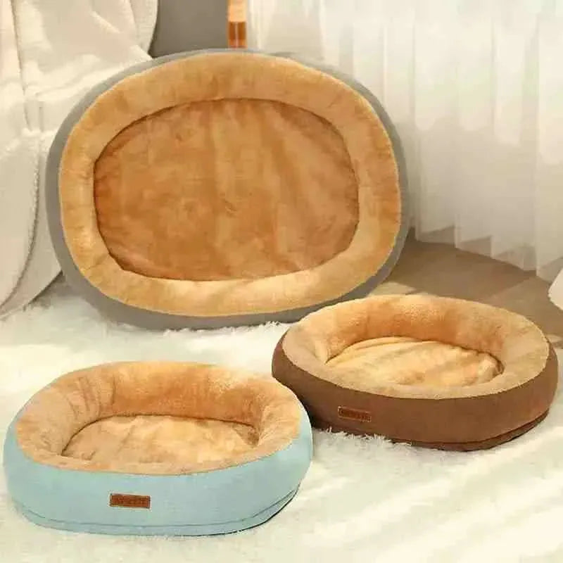 Cama Redonda para Cães e Gatos com Zíper, Lavável e Antiderrapante - Mundo Animalito