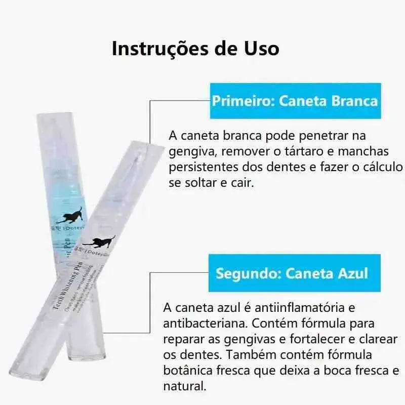 Caneta para Escovar Dente de Cachorro - Limpeza de Tártaro - Mundo Animalito