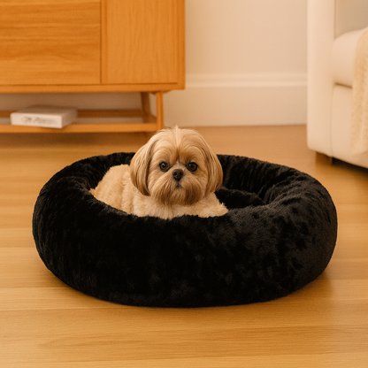 Cama Redonda em Formato de Nuvem para Animais de Estimação – Lavável e com Zíper – Para Cães e Gatos