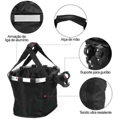 Cesta de Bicicleta para Cachorros Até 5Kg - Mundo Animalito