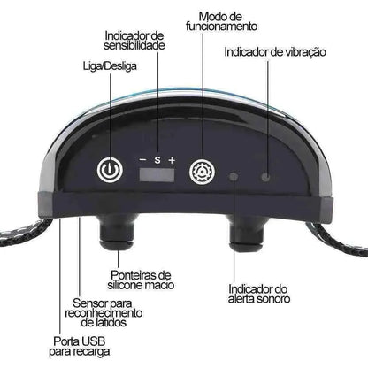 Coleira Anti Latido Ultrassônica Sem Choque com 7 Níves de Sensibilidade - Mundo Animalito