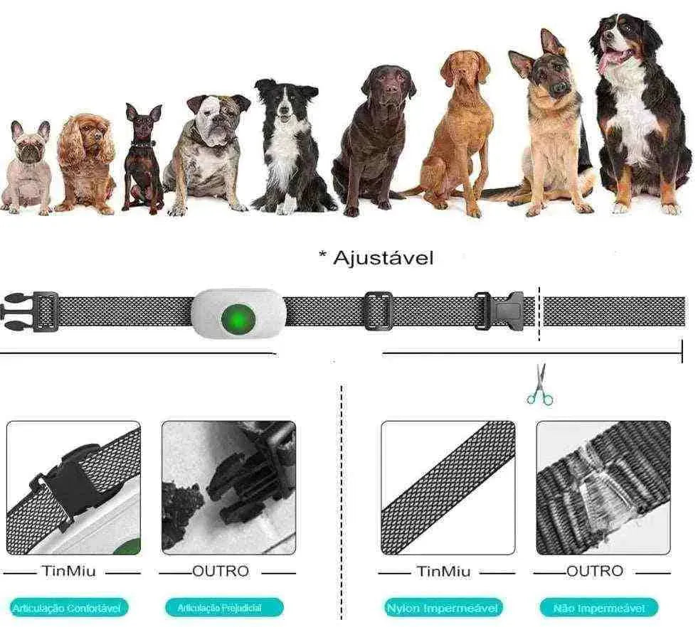 Coleira de Adestramento de 500M Recarregável a Prova D'Água - Mundo Animalito