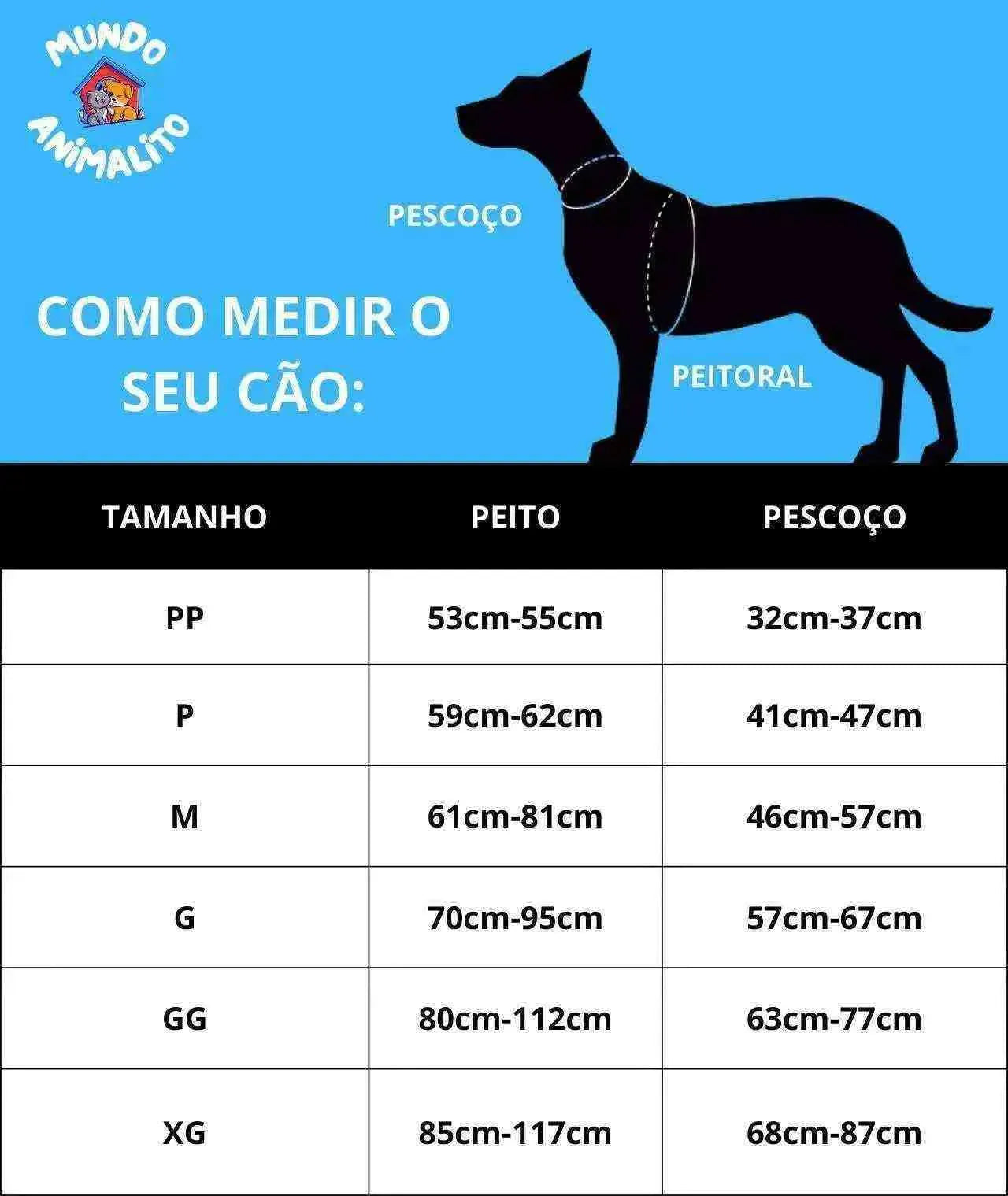 Coleira Peitoral Personalizada, Ajustável e Reforçada para Cachorros - Mundo Animalito