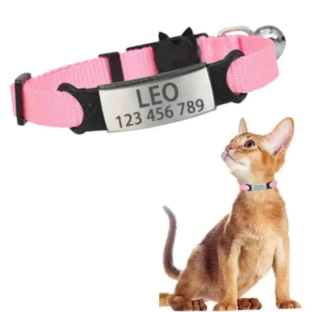 Coleira Personalizada com Nome e Telefone para Gatos | Mundo Animalito - Mundo Animalito