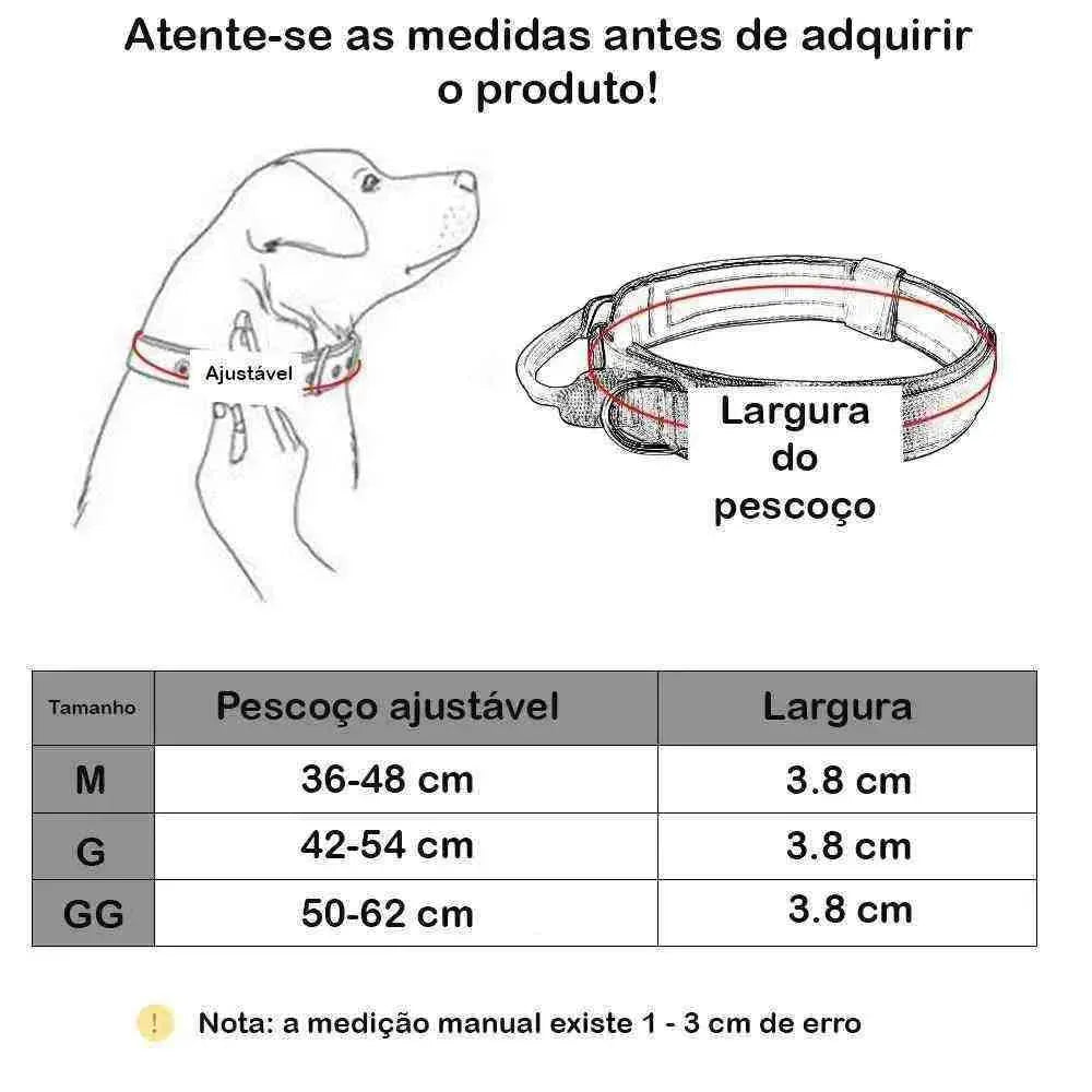 Coleira Tática Militar Para Cães Ultra Reforçada - Mundo Animalito