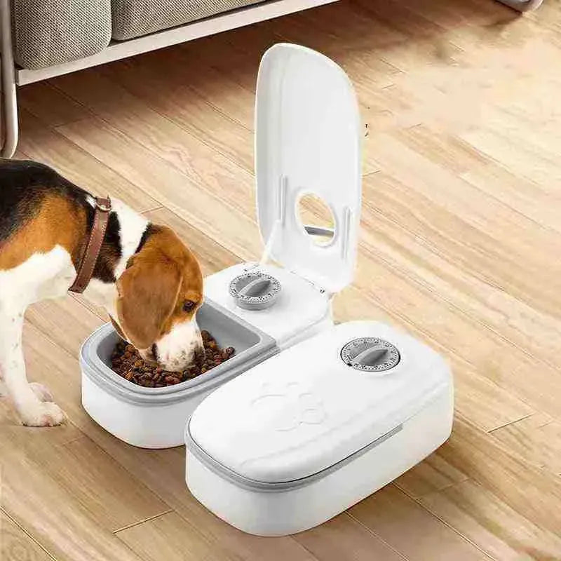 Comedouro Alimentador Automático com Temporizador para Cães e Gatos - Mundo Animalito