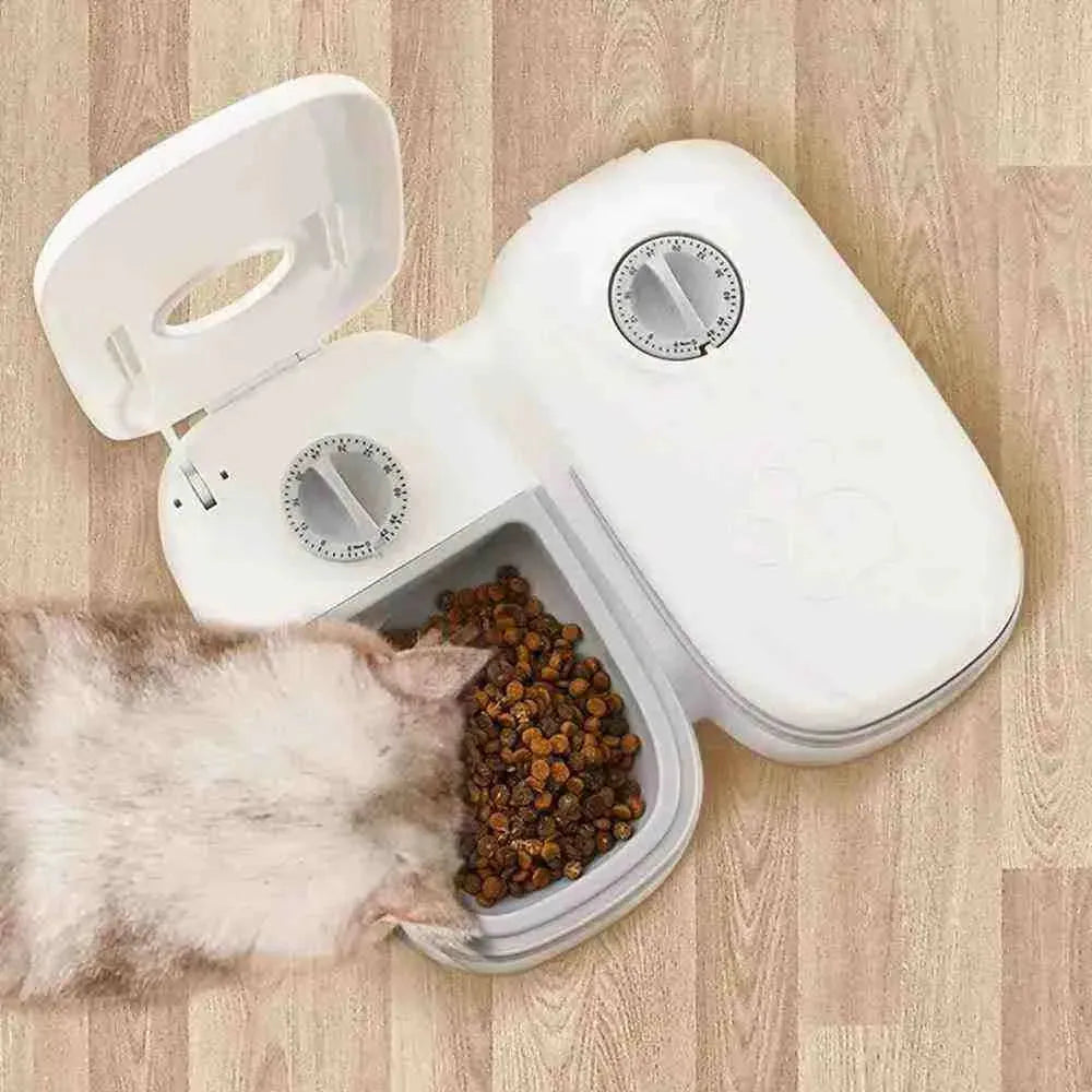 Comedouro Alimentador Automático com Temporizador para Cães e Gatos - Mundo Animalito