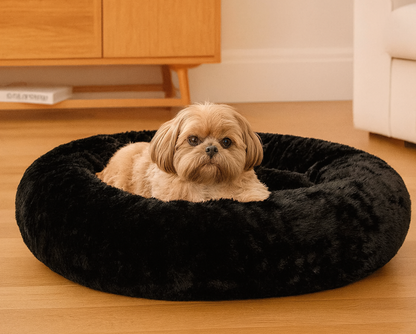 Cama Redonda em Formato de Nuvem para Animais de Estimação – Lavável e com Zíper – Para Cães e Gatos