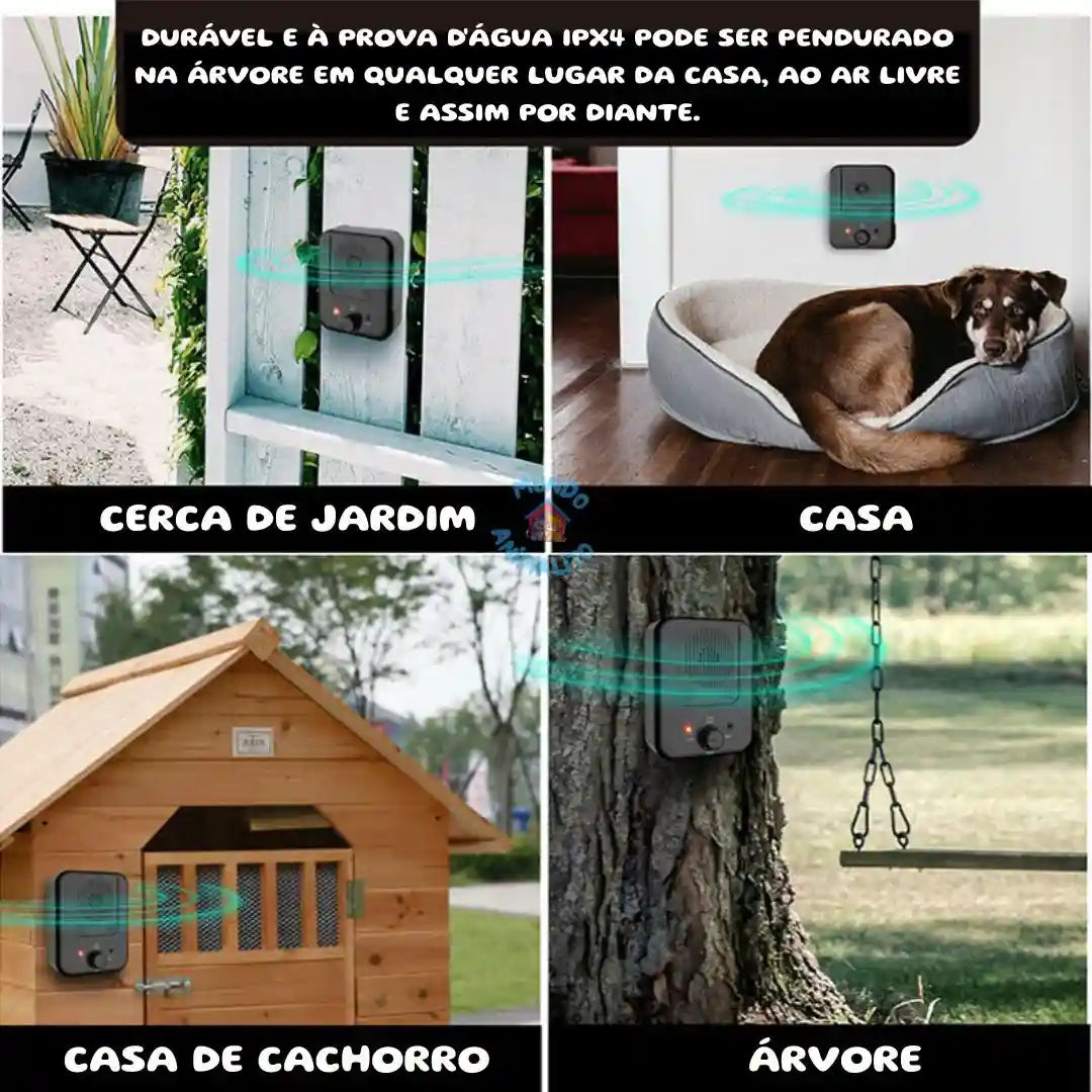 Dispositivo Anti Latido Ultrassônico, Recarregável a Prova D'Água para Cães