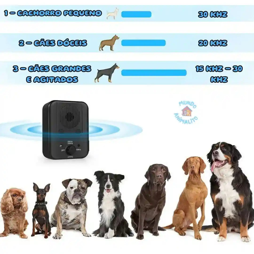 Dispositivo Anti Latido Ultrassônico, Recarregável a Prova D'Água para Cães