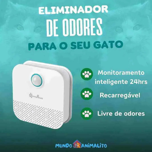 Dispositivo Eliminador de Odor Automático Recarregável para Gatos - Mundo Animalito