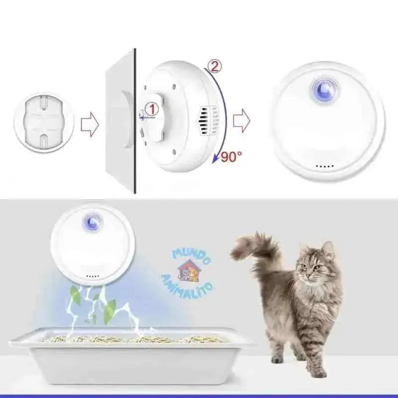 Dispositivo Eliminador de Odor Automático Recarregável para Gatos - Mundo Animalito