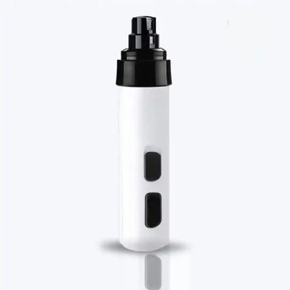 Lixador elétrico de unhas para cachorros branco com botões pretos em fundo claro