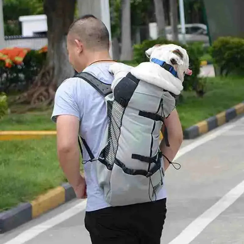 Mochila Canguru Respirável para Cachorros Até 30Kg - Mundo Animalito