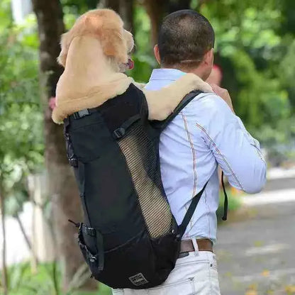 Mochila Canguru Respirável para Cachorros Até 30Kg - Mundo Animalito