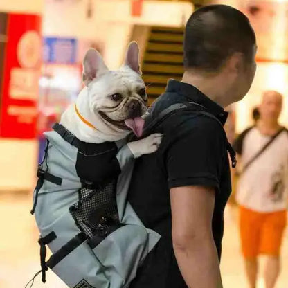 Mochila Canguru Respirável para Cachorros Até 30Kg - Mundo Animalito