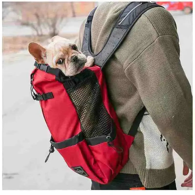 Mochila Canguru Respirável para Cachorros Até 30Kg - Mundo Animalito