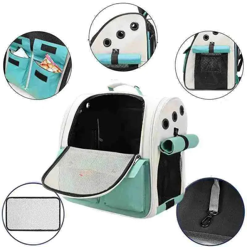 Mochila para Carregar Gatos com Tela Respirável - Mundo Animalito