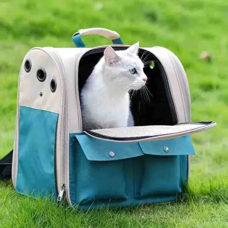 Mochila para Carregar Gatos com Tela Respirável - Mundo Animalito