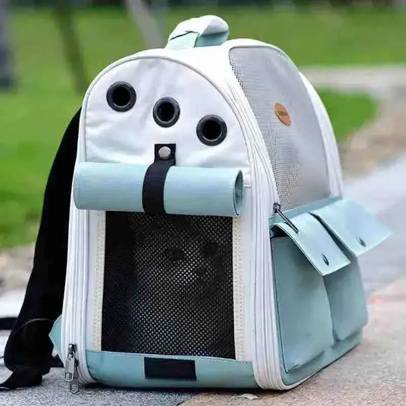 Mochila para Carregar Gatos com Tela Respirável - Mundo Animalito