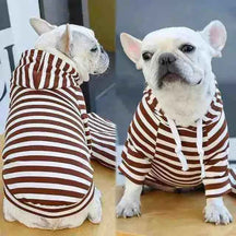 Moletom Listrado Com Capuz Para Cachorros - Mundo Animalito