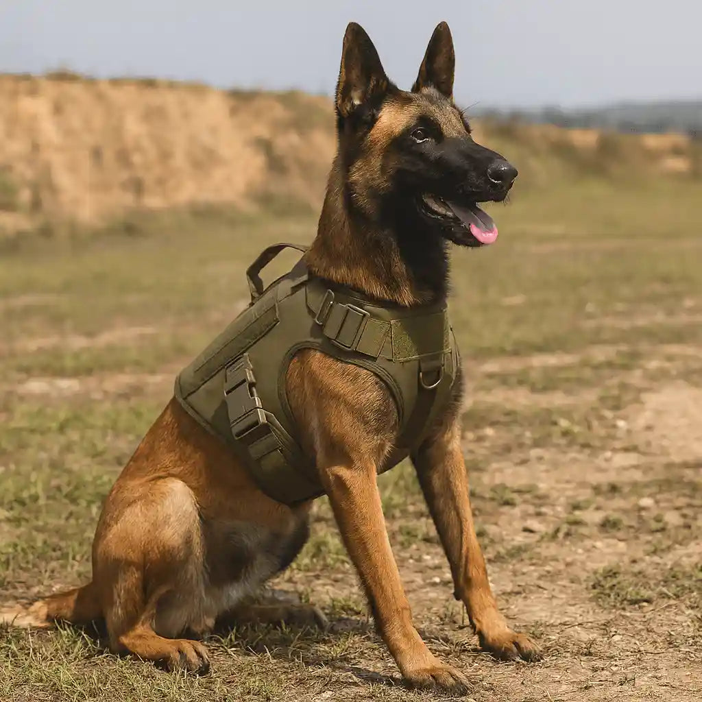Peitoral Militar Anti Puxão para Cachorros - Mundo Animalito