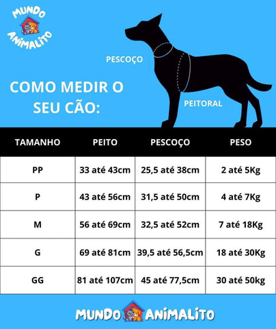 Peitoral para Cachorros Ajustável e Anti Puxão - True Love