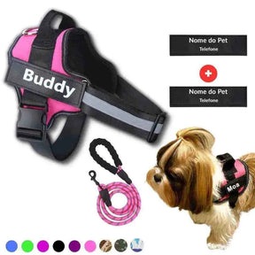 Peitoral Personalizado com Guia + Tags para Cachorros | Mundo Animalito - Mundo Animalito