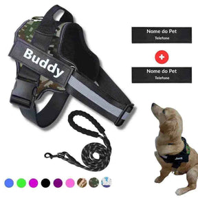 Peitoral Personalizado com Guia + Tags para Cachorros | Mundo Animalito - Mundo Animalito