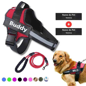 Peitoral Personalizado com Guia + Tags para Cachorros | Mundo Animalito - Mundo Animalito