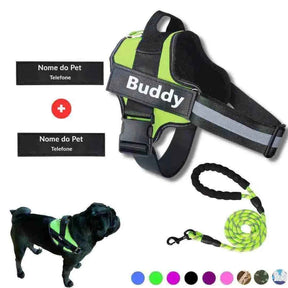 Peitoral Personalizado com Guia + Tags para Cachorros | Mundo Animalito - Mundo Animalito