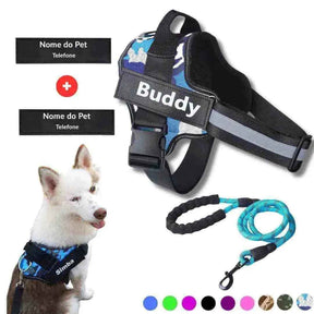 Peitoral Personalizado com Guia + Tags para Cachorros | Mundo Animalito - Mundo Animalito