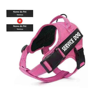 Peitoral Personalizado para Cachorros com 2 Tags - Mundo Animalito