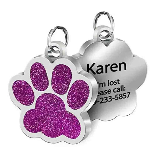 Pingente Personalizado em Formato de Pata para Cachorro - Mundo Animalito