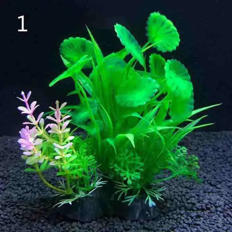 Plantas Artificiais para Decoração de Aquário para Peixes - 12 Tipos - Mundo Animalito