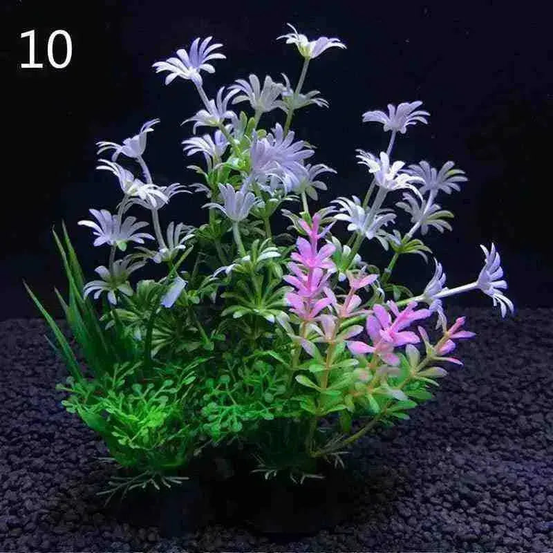 Plantas Artificiais para Decoração de Aquário para Peixes - 12 Tipos - Mundo Animalito