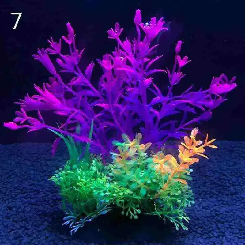 Plantas Artificiais para Decoração de Aquário para Peixes - 12 Tipos - Mundo Animalito