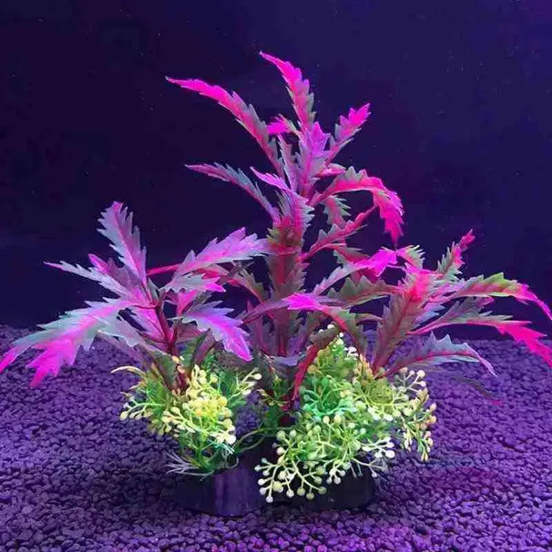 Plantas Artificiais para Decoração de Aquário para Peixes - 12 Tipos - Mundo Animalito