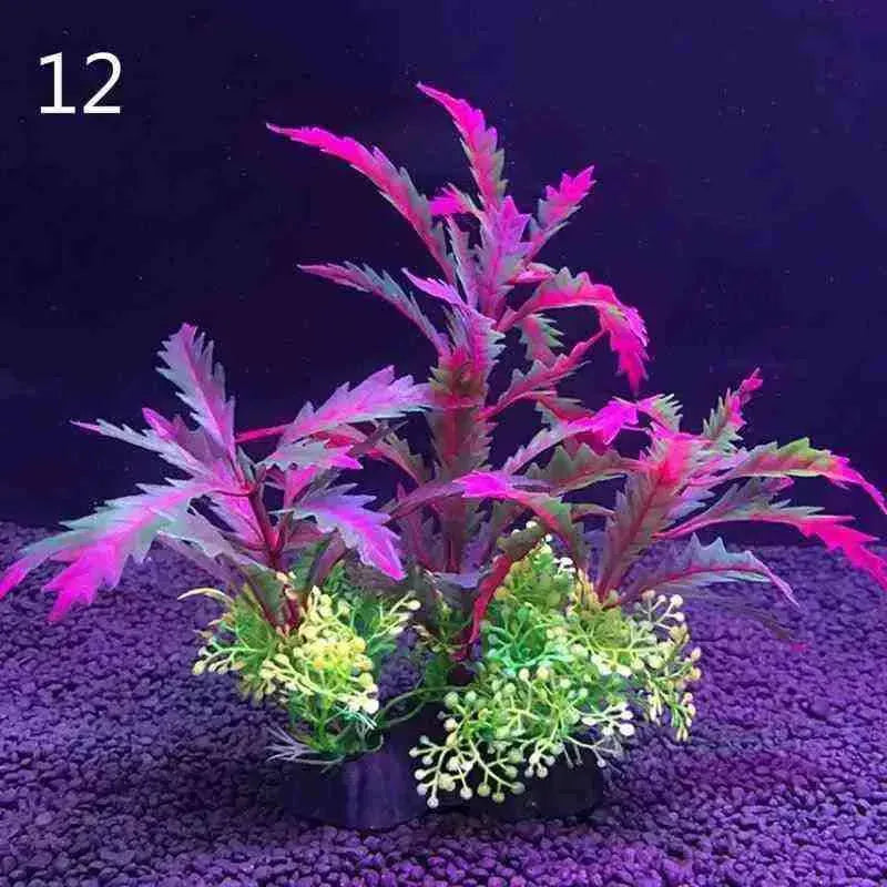 Plantas Artificiais para Decoração de Aquário para Peixes - 12 Tipos - Mundo Animalito