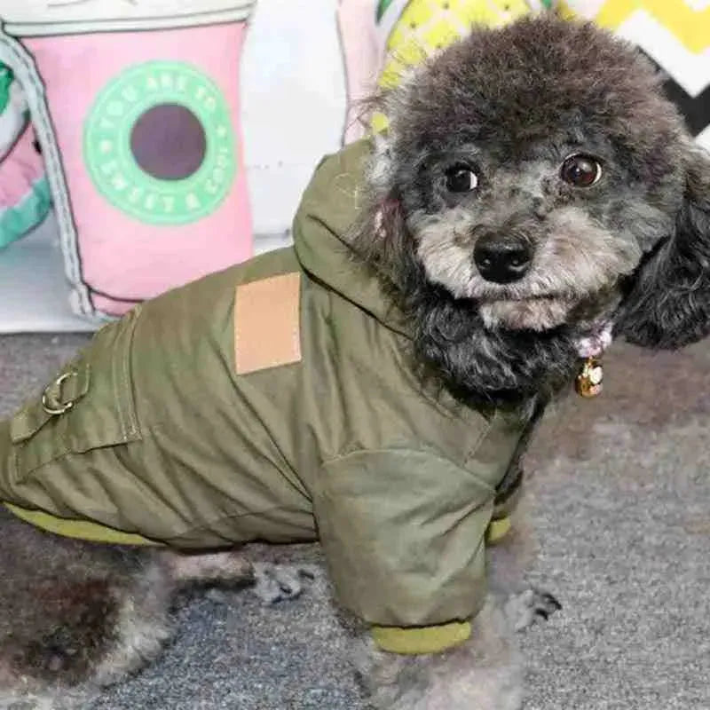 Jaqueta Para Cachorro Forrada Com Capuz - Mundo Animalito